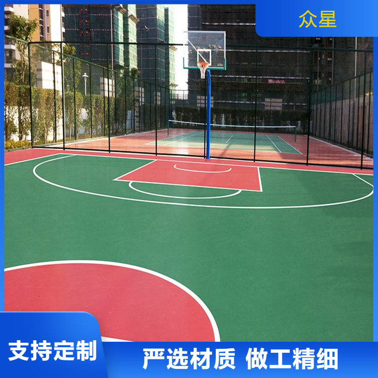 内江市塑胶跑道篮球场硅PU - 厂家
